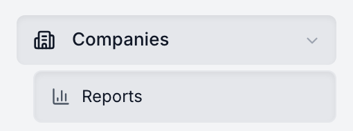 Reports nested under Companies in the left-hand panel